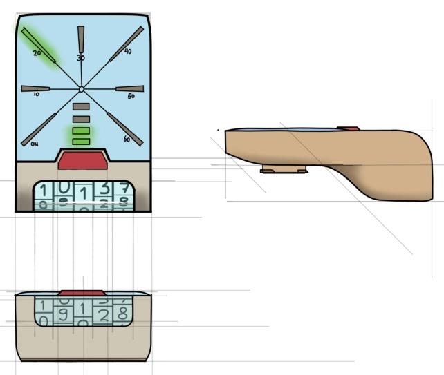 Concept sketch for LED speed display